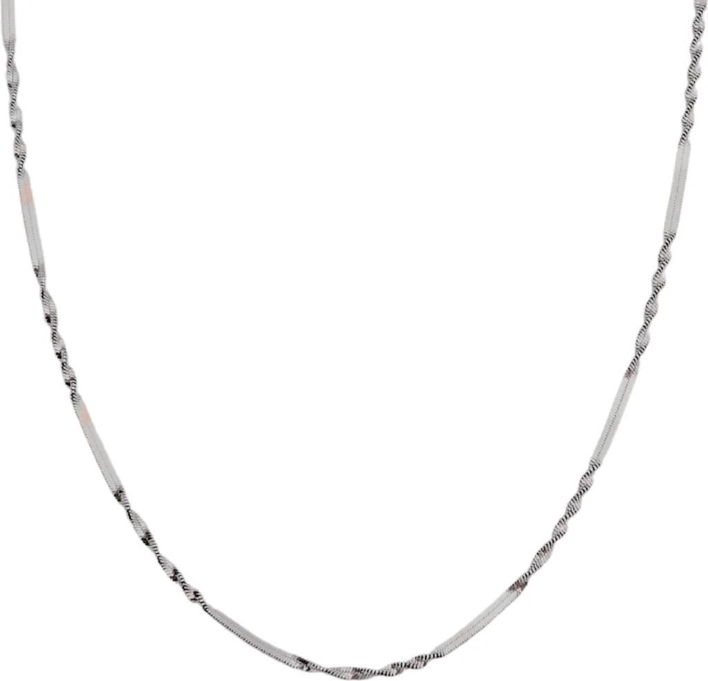 Half Twisted Sterling Silver Chain Necklace by Spero London