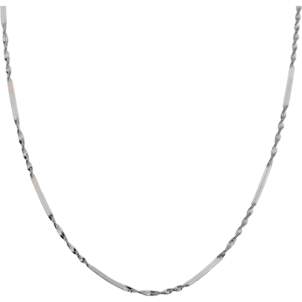 Half Twisted Sterling Silver Chain Necklace by Spero London