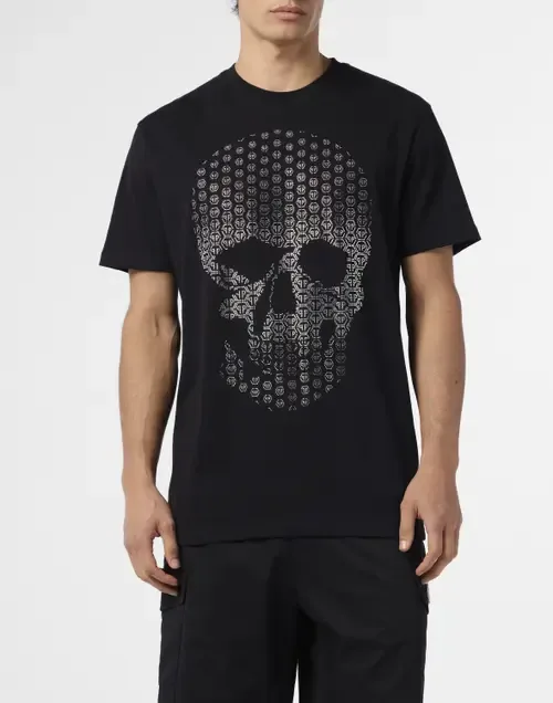 Round Neck T-Shirt Skull Strass Skull Strass by PHILIPP PLEIN
