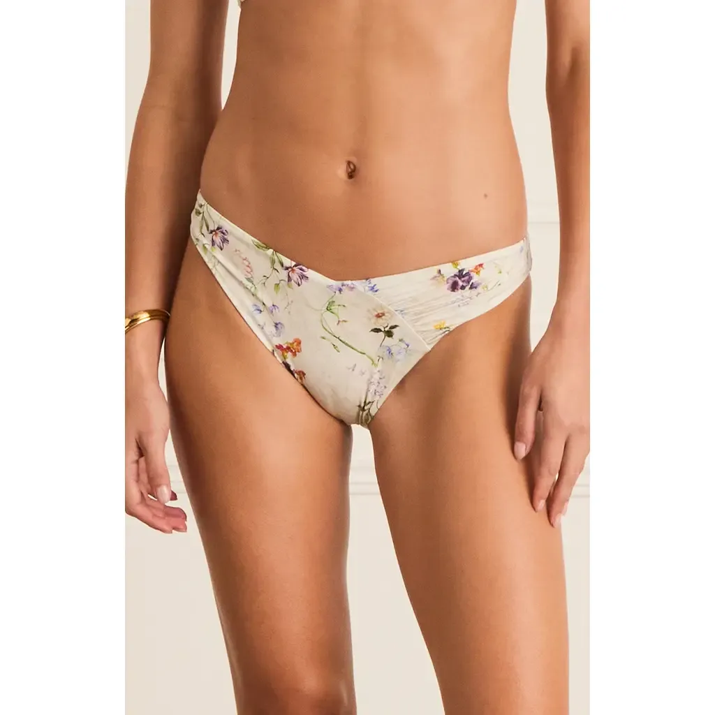Ruched Front Zoe Cheeky Pant Bikini Bottom by Aqua Blu