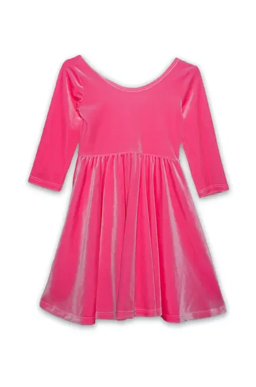 Stretch Velvet Twirly Dress by WORTHY THREADS