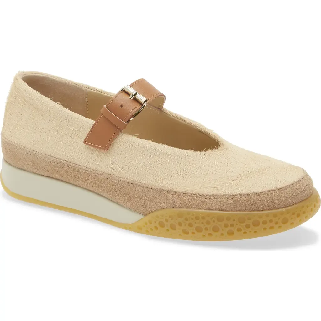Bubble Pompa Genuine Calf Hair Mary Jane Sneaker by 4CCCCEES