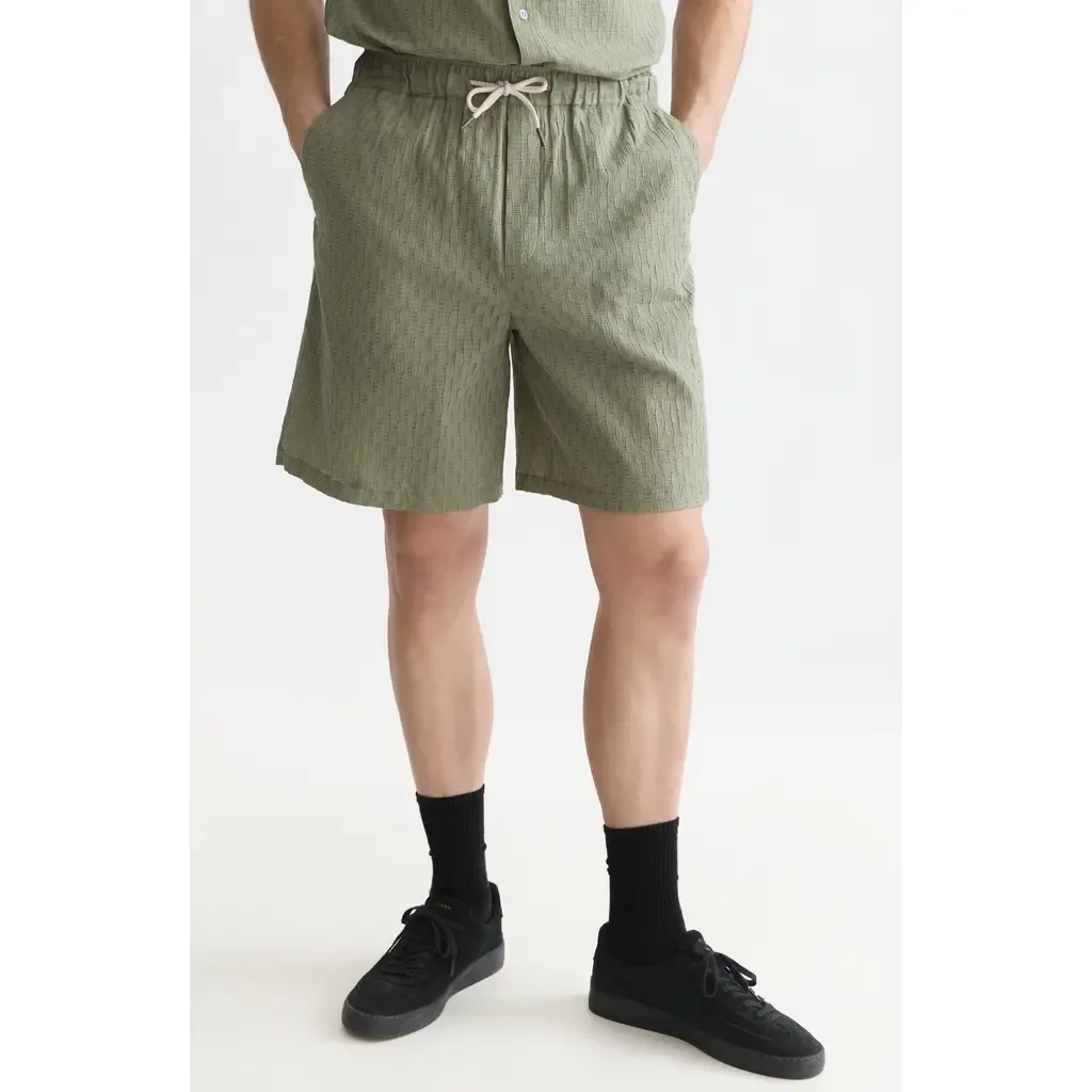 Drawstring Seersucker Shorts