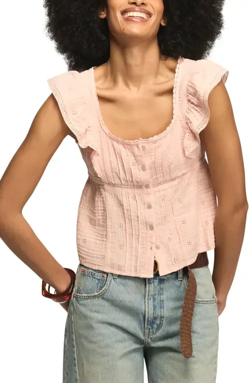 Lace & Eyelet Crop Top