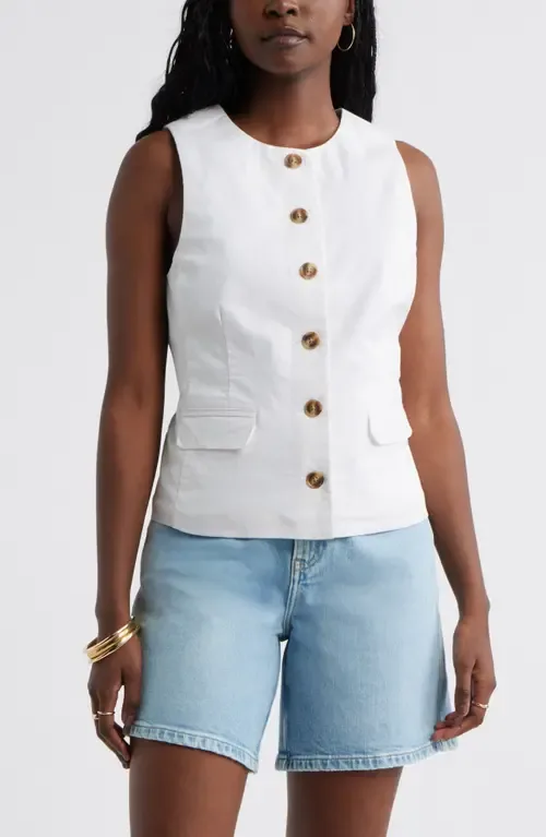 Front Button Vest by caslon(r)