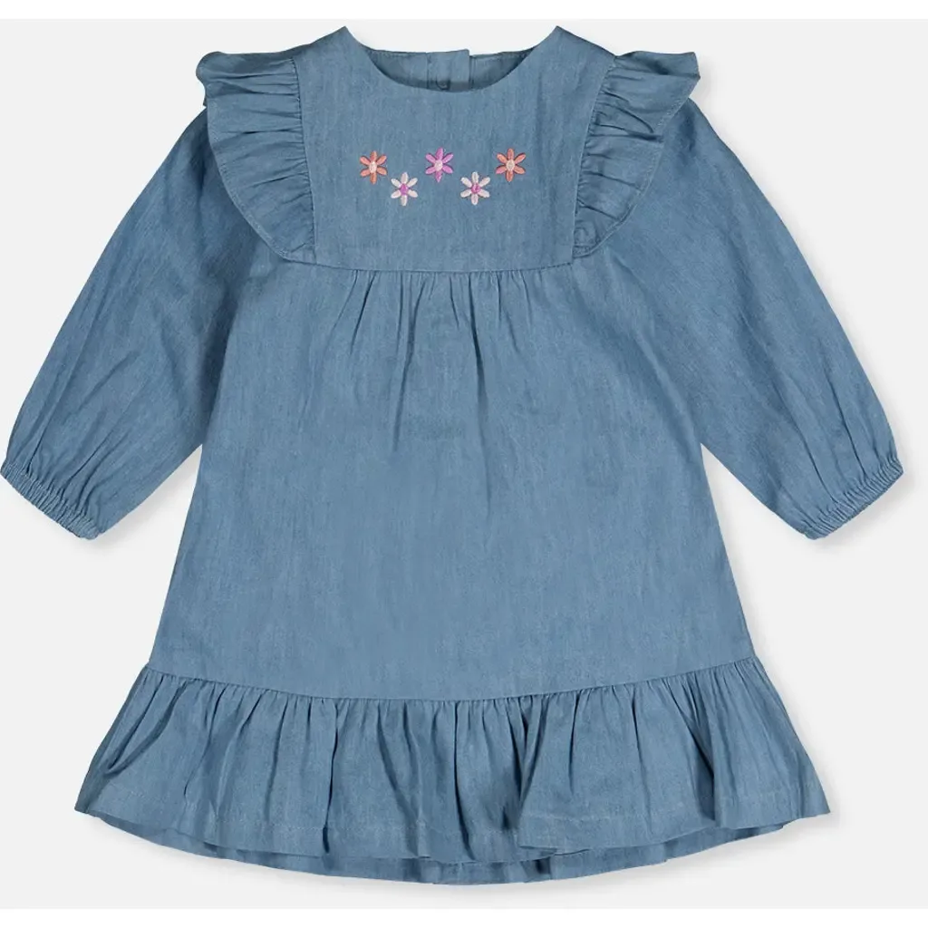 Chambray Breathable Long Sleeve Dress by Deux par Deux
