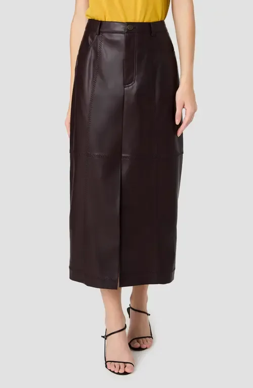 Madeline Faux Leather Midi Skirt by French Connection