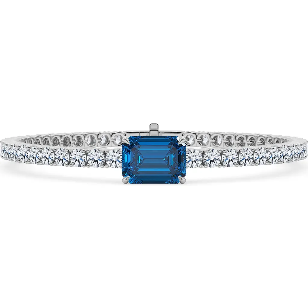 Lab Created Diamond & Sapphire Birthstone Tennis Bracelet by HauteCarat