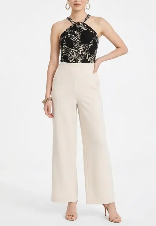 Jetti Halter Neck Wide Leg Jumpsuit by RACHEL Rachel Roy