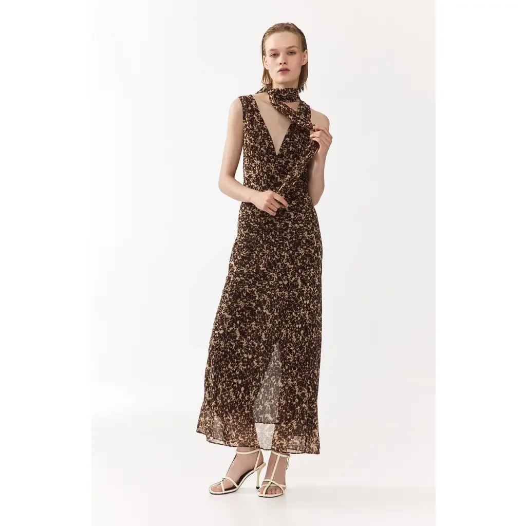 Scarf-Detail Chiffon Dress by H&M