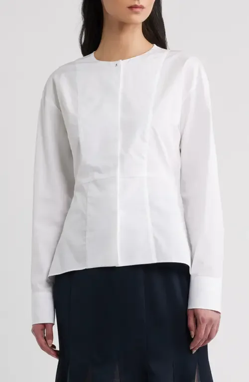 Cotton Peplum Top by BOSS