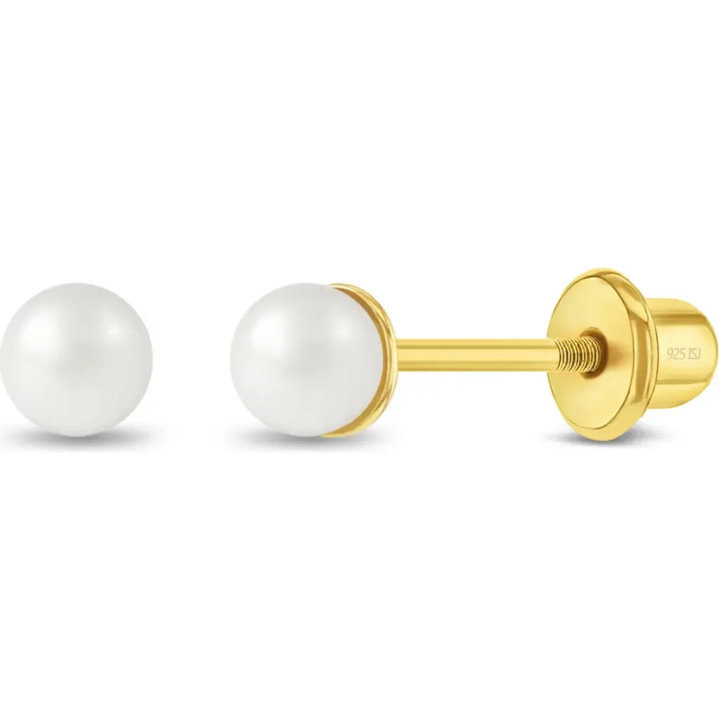 Freshwater Cultured Pearl Girl Earrings by In Season Jewelry