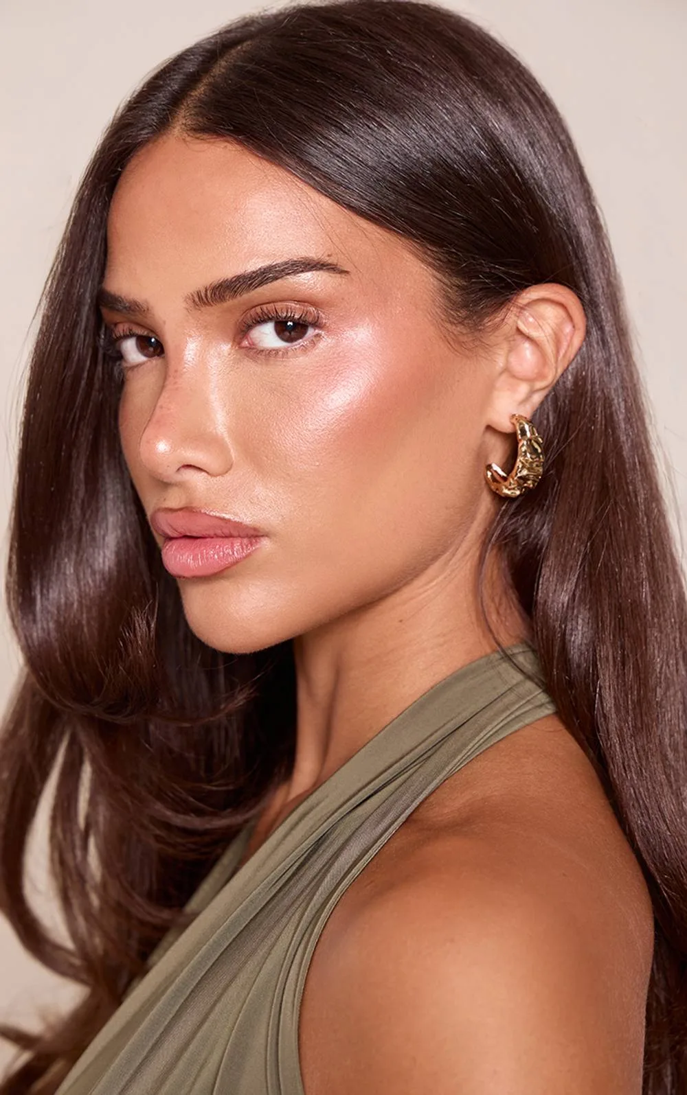 Small Chunky Tubular Hoop Earrings
