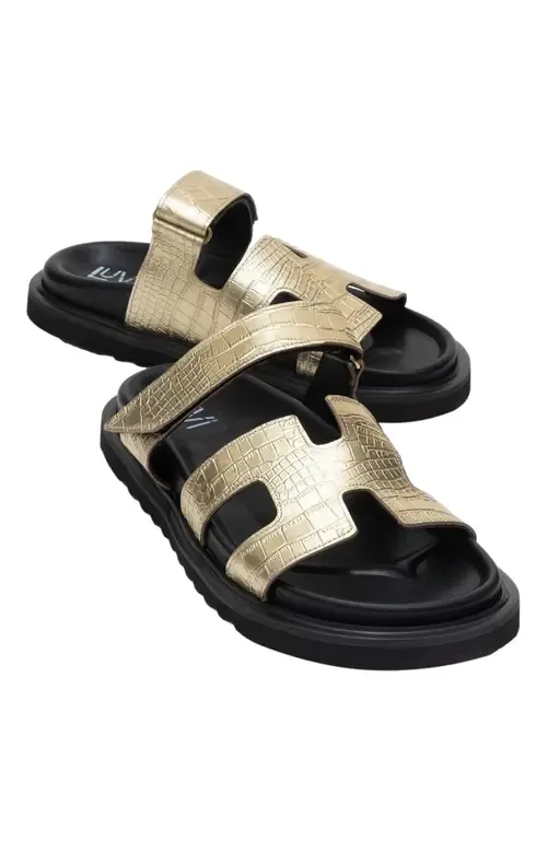 Loana Leather Slide Sandal by Forever & Always Shoes