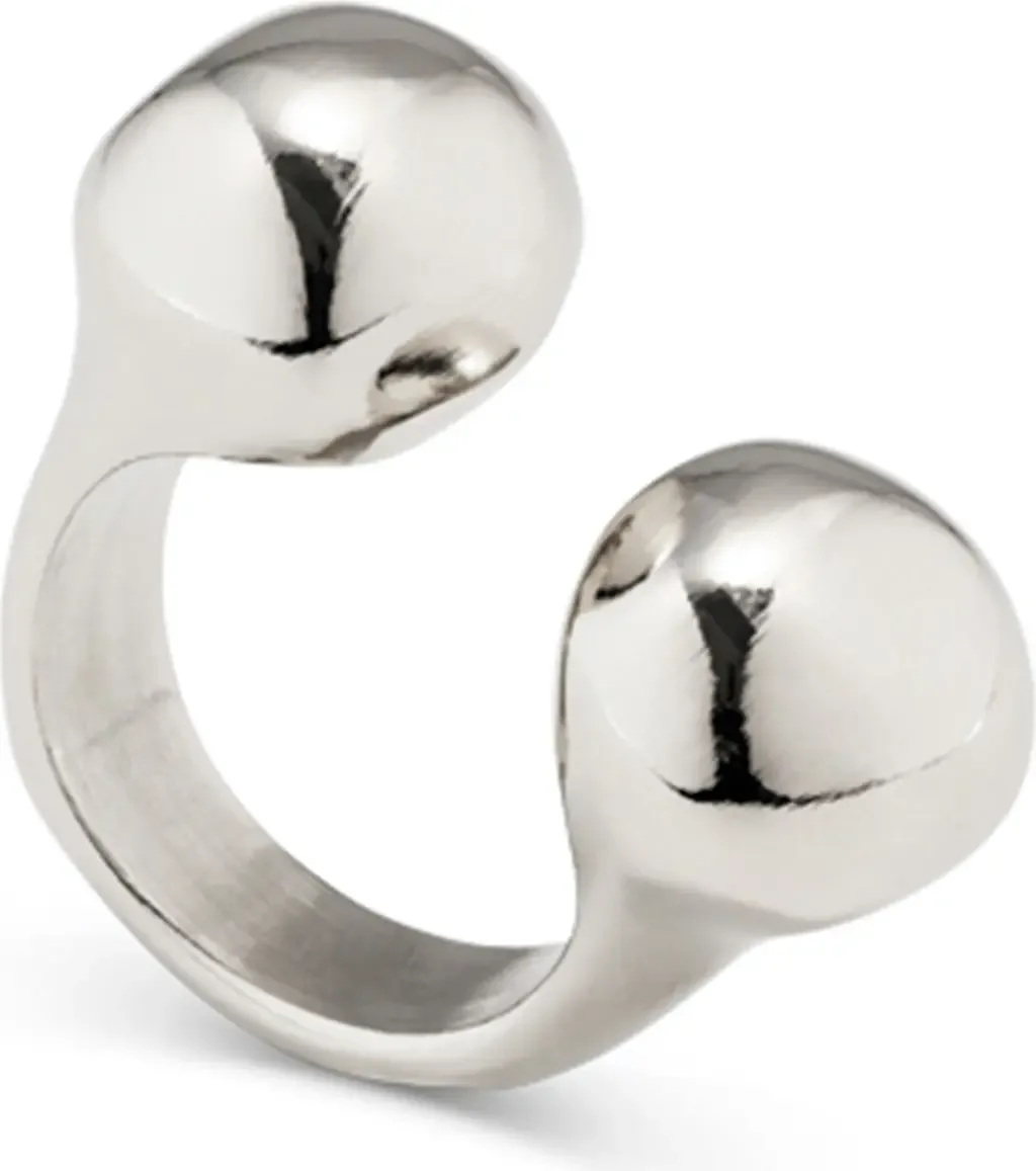 Open Ring with Two Beads