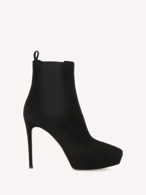 Kim Booties in Black Suede by Gianvito Rossi