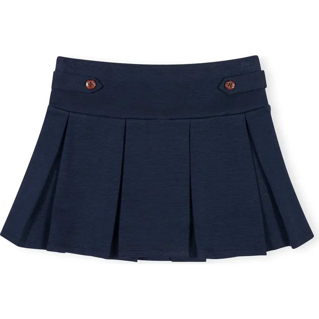 Ponte Pleated Button Tab Skort by Hope & Henry