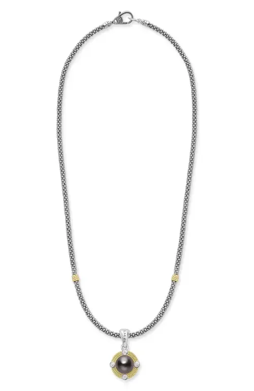Luna Freshwater Pearl & Diamond Lux Pendant Necklace by LAGOS