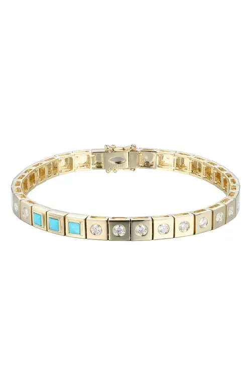 Leggo Turquoise & Diamond ID Bracelet by TYPE JEWELRY