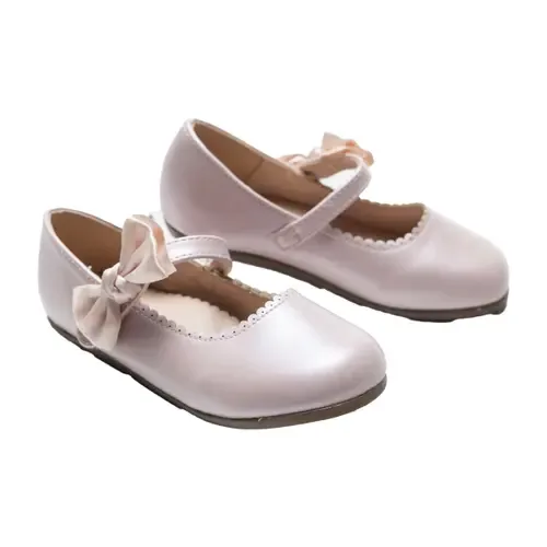Satin Elodie Rhinestone Bow Flats by Tulleen