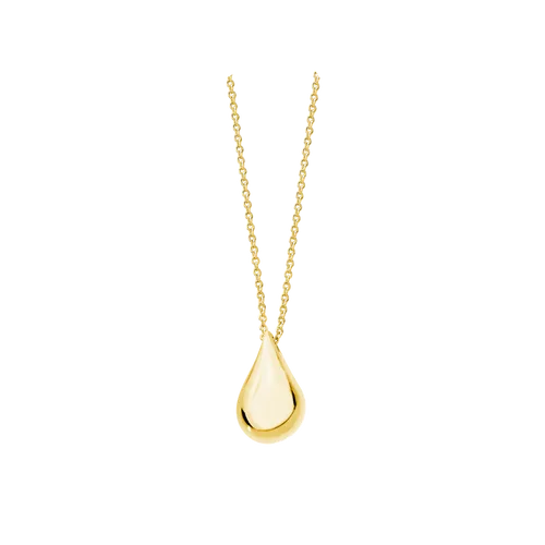 Large Tear Drop Pendant in Gold Vermeil by Lucy Quartermaine