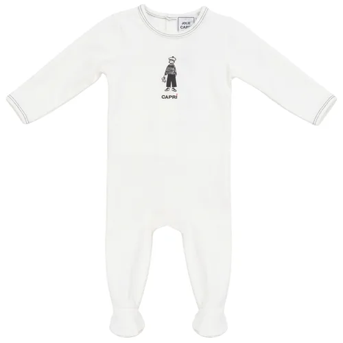 Capri Artwork Long Sleeve Footed Romper by Jolie Capri