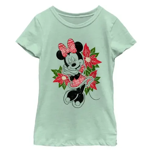 Minnie Warm Scarf Graphic Short Sleeve T-Shirt by Mickey & Friends