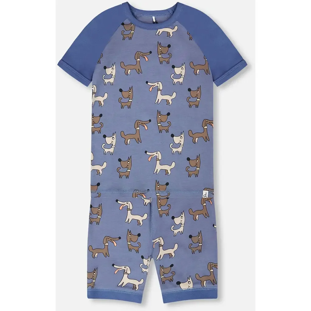 Organic Cotton Dog Two-Piece Pyjama Set by Deux par Deux