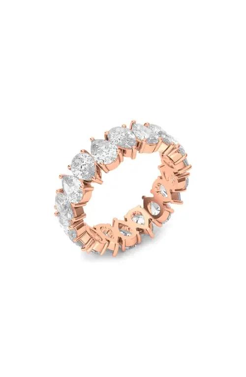 Alternating Pear Lab Created Diamond Eternity Ring by HauteCarat