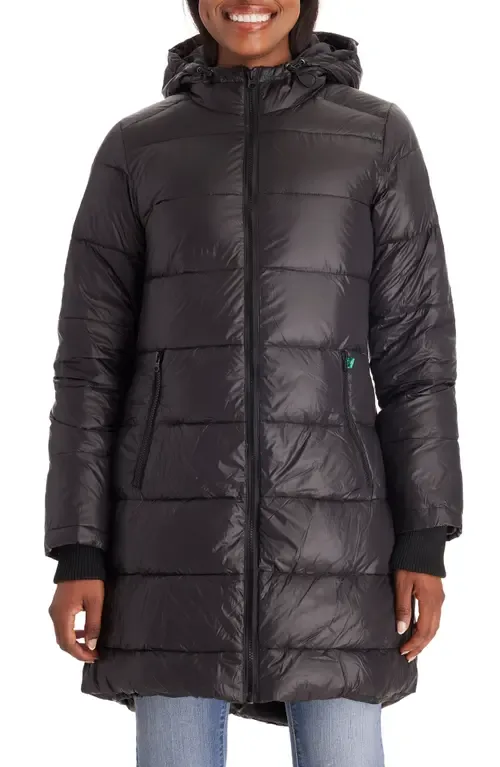 Naomi 3-In-1 Down-Filled Nylon Maternity & Babywearing Parka by Modern Eternity Maternity