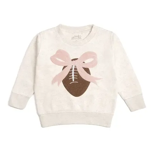 Bow Football Patch Sweatshirt by Sweet Wink