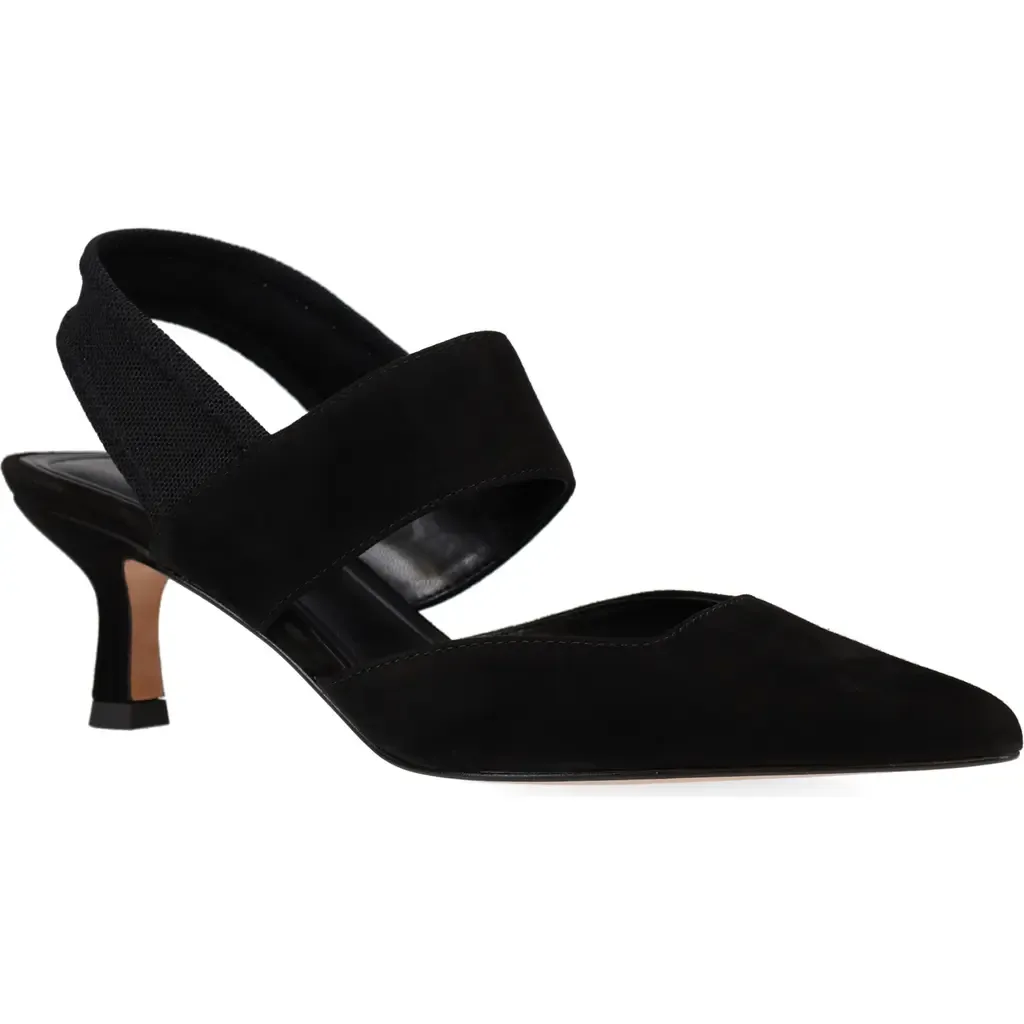 Kiam Slingback Pointed Toe Kitten Heel Pump by Pelle Moda