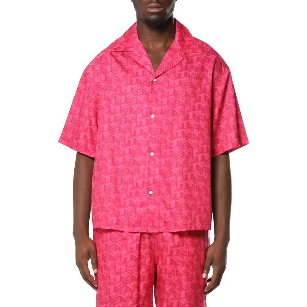 Logo Pattern Camp Shirt by PURPLE BRAND