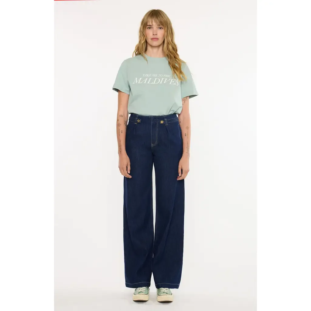 Niveah High Rise Wide Trousers by KanCan