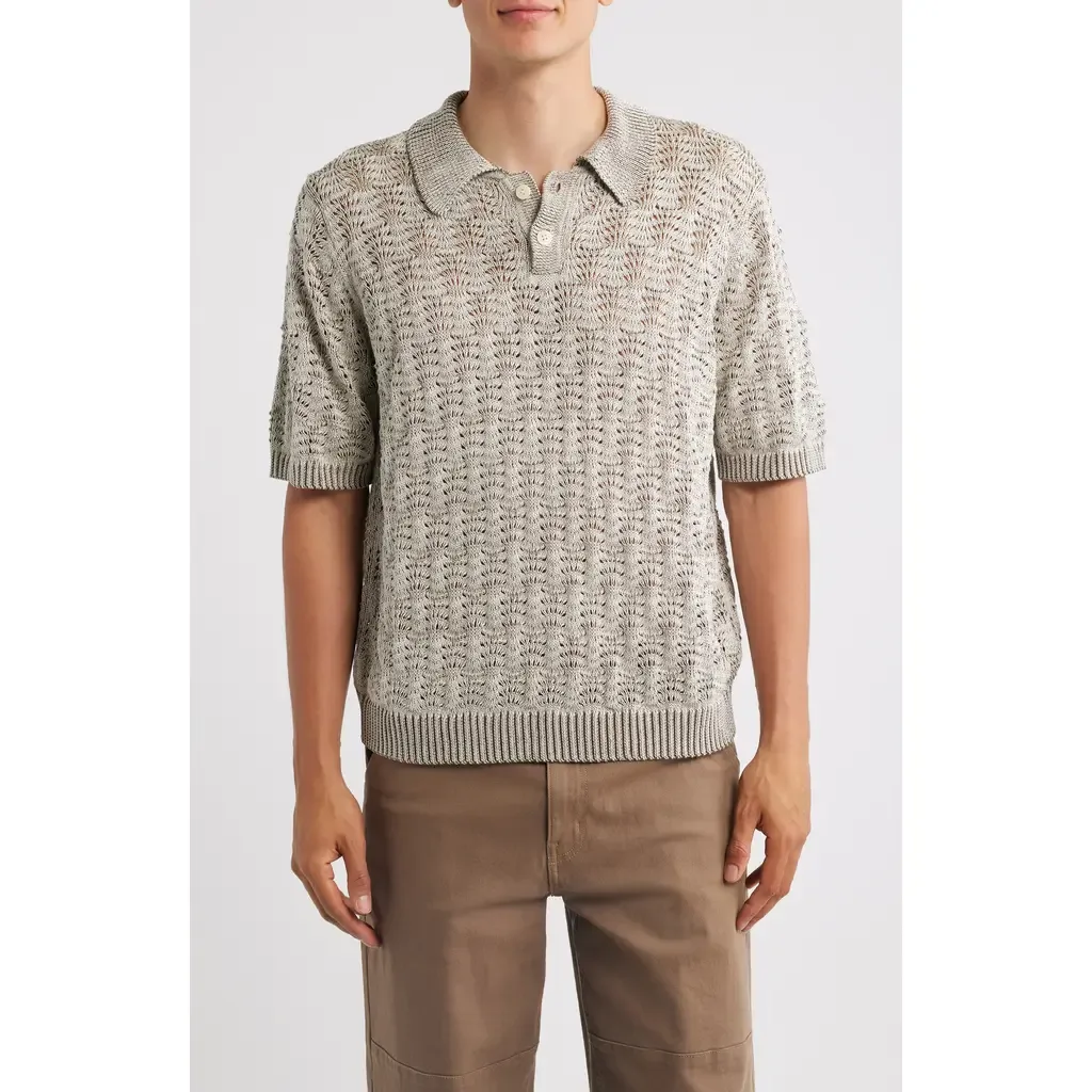 Cable Lace Stitch Pima Cotton Polo by Corridor