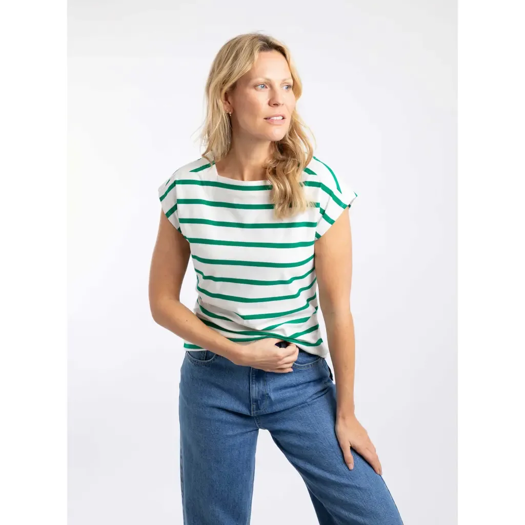 Bowe Striped Jersey T-Shirt by Weird Fish