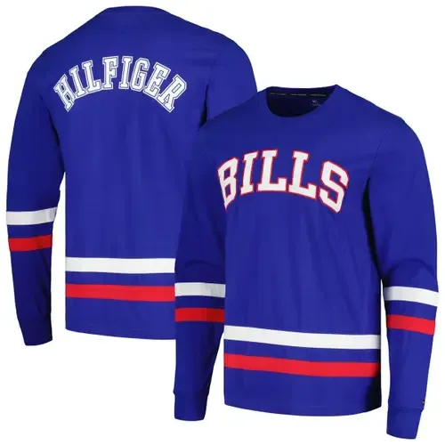 Tommy Hilfiger Royal/Red Buffalo Bills Nolan Long Sleeve T-Shirt by Tommy Hilfiger