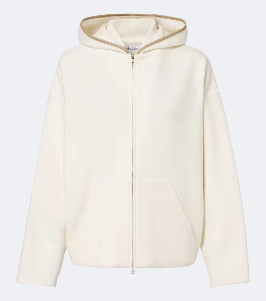 Wool and Cashmere-Blend Hoodie by Max Mara