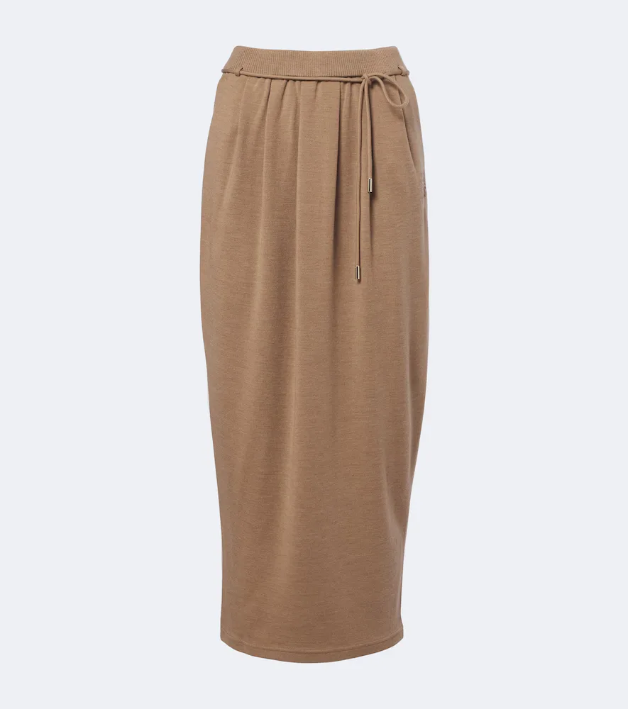 Virgin Wool Midi Skirt by Max Mara
