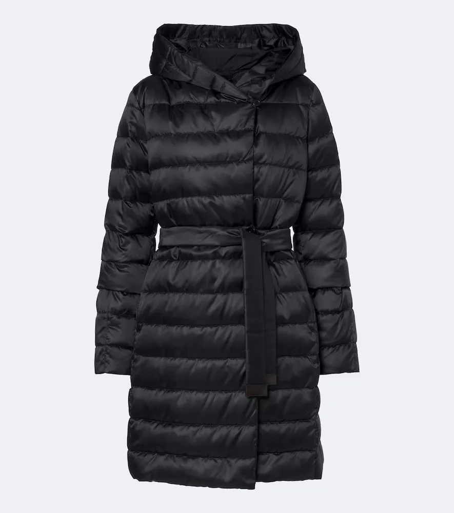 Belted Hooded Puffer Coat