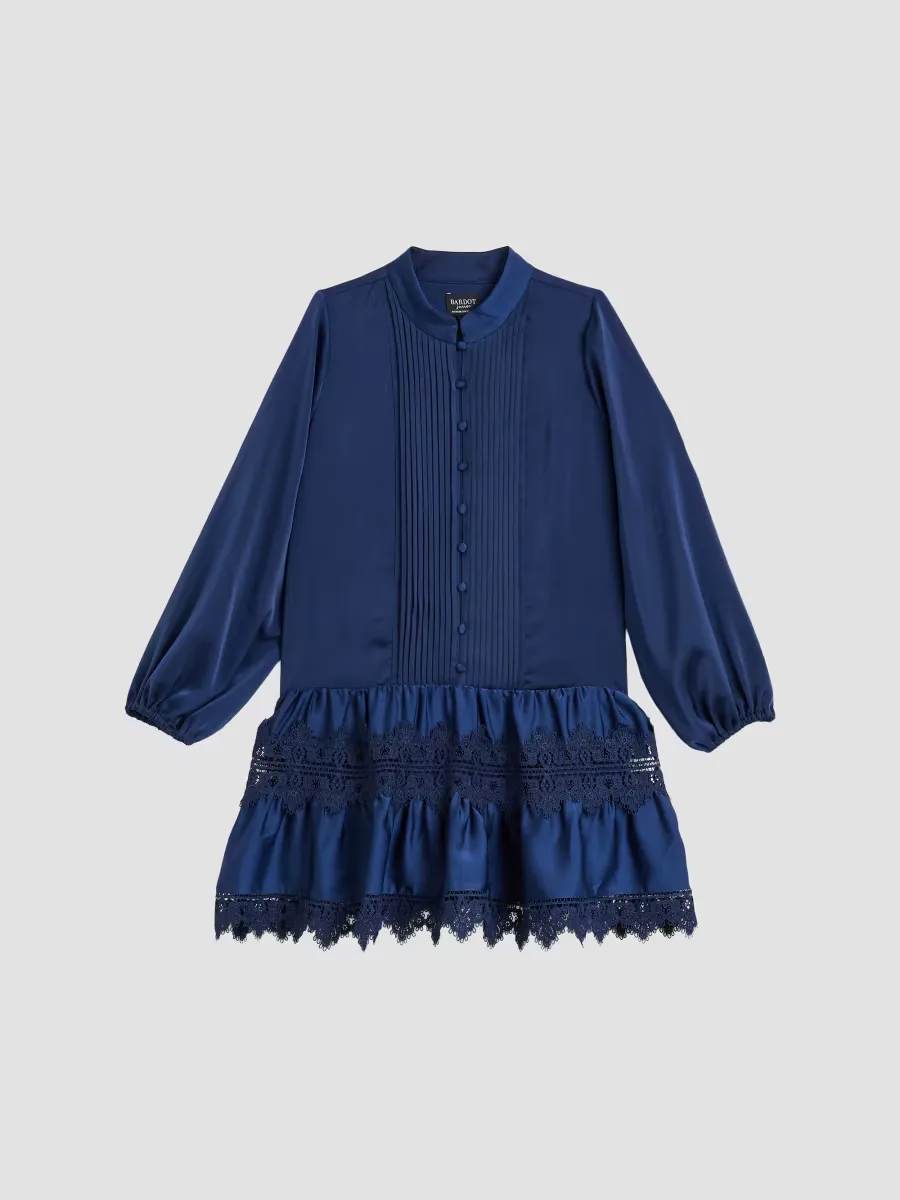 Anie Satin Shirtdress by Bardot