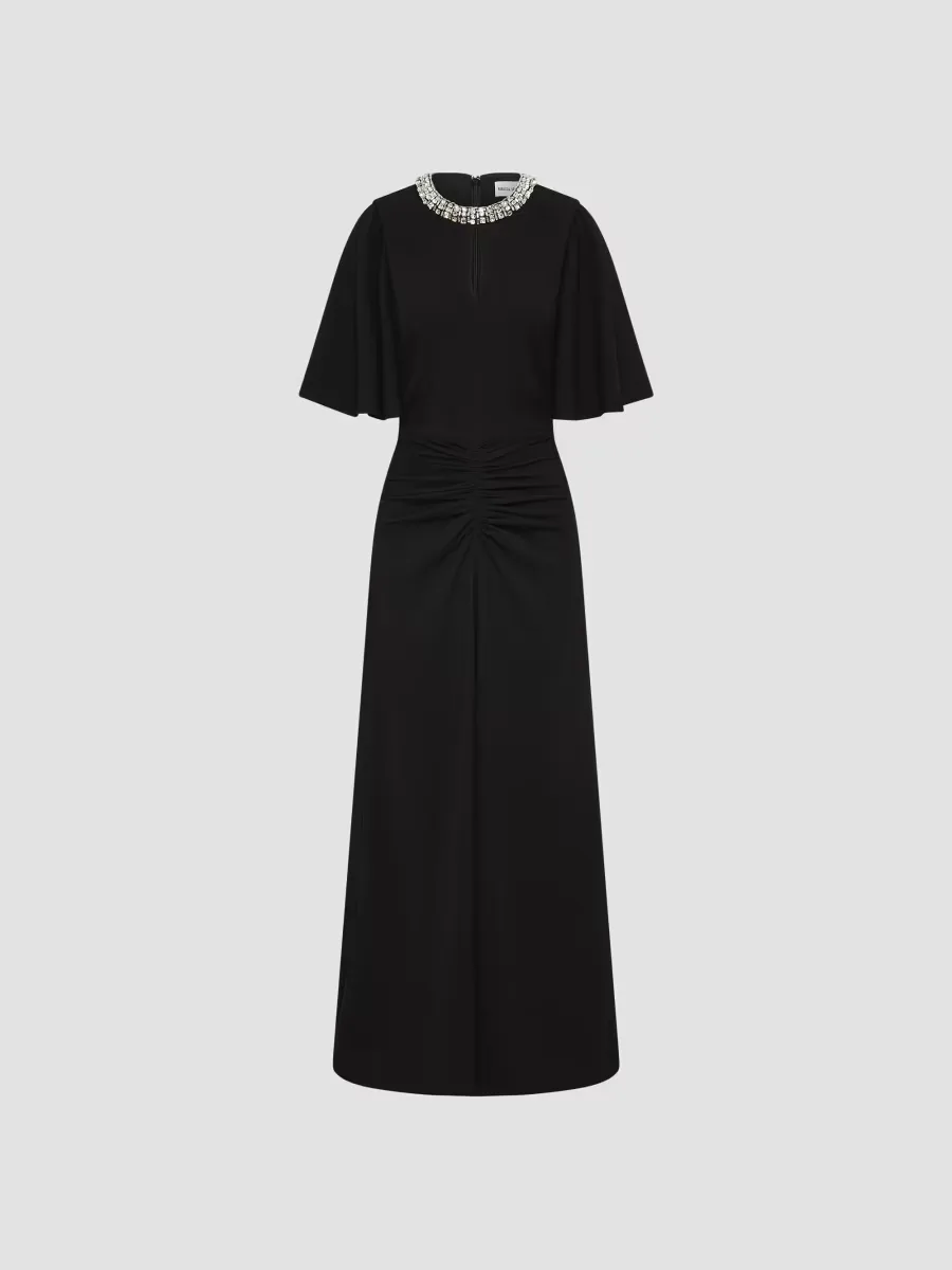 Noemie Crystal-Embellished Midi-Dress by Rebecca Vallance