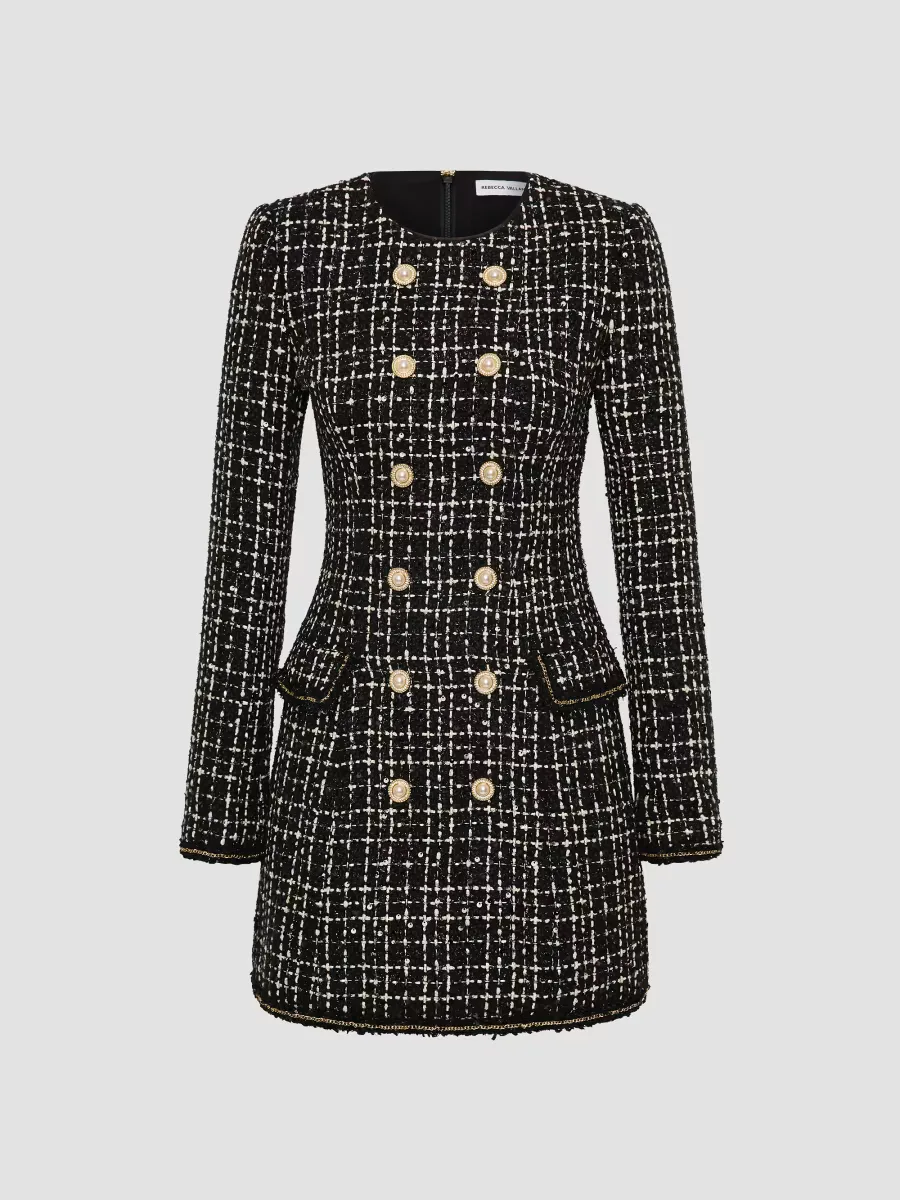 Meringue Embellished Tweed Blazer Mini Dress