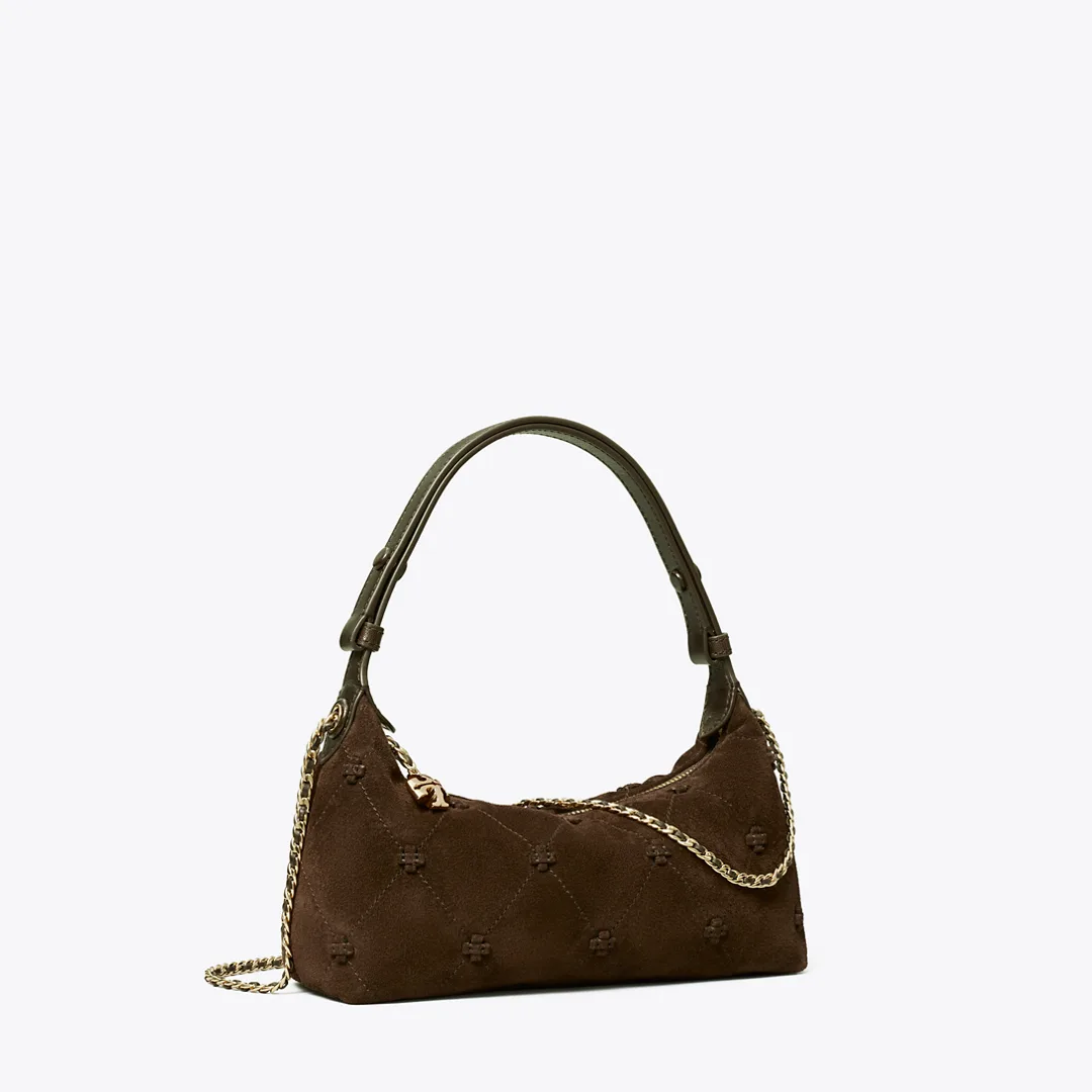 Bunny Knot Suede Pochette by Tory Burch