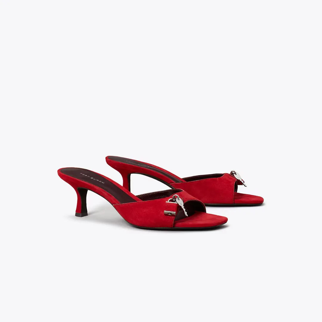 Lock Kitten Heel Sandal by Tory Burch