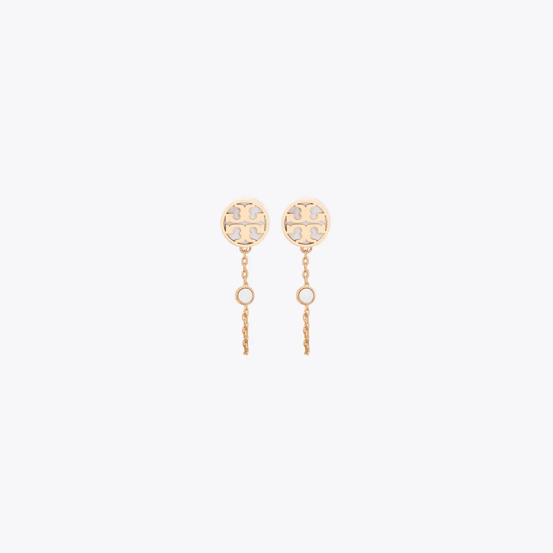 Icon Mother of Pearl Chain Earrings by Tory Burch