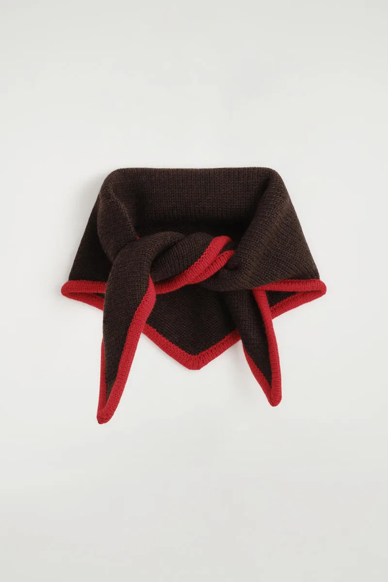 Contrast-Tipped Merino Wool Triangle Scarf by COS