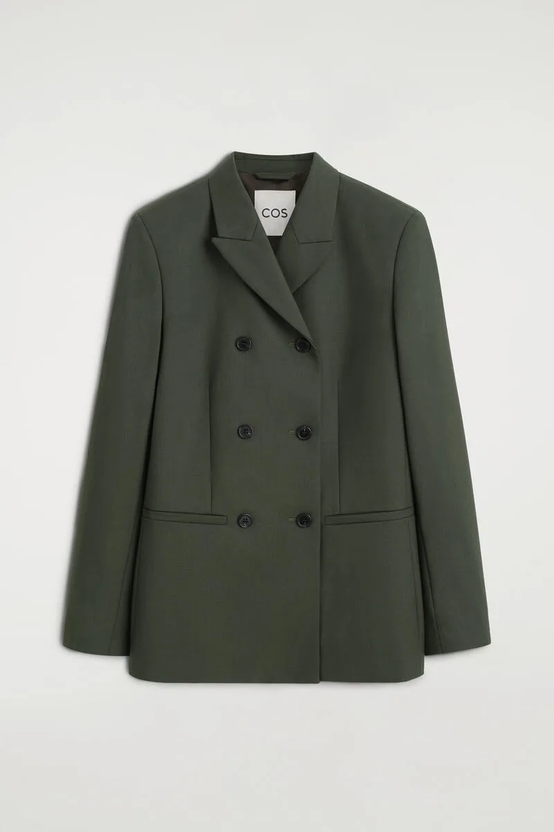 Wool-Blend Double-Breasted Blazer by COS