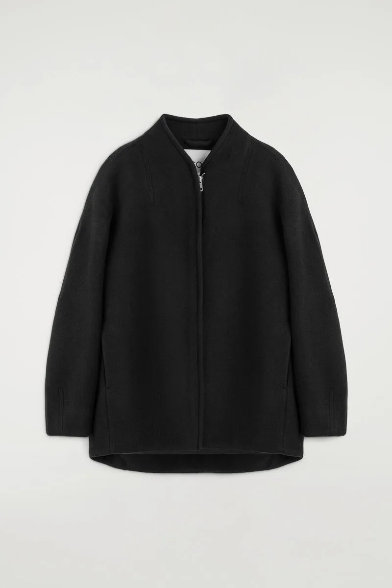 Sculpted Wool-Blend Zip-Up Jacket by COS