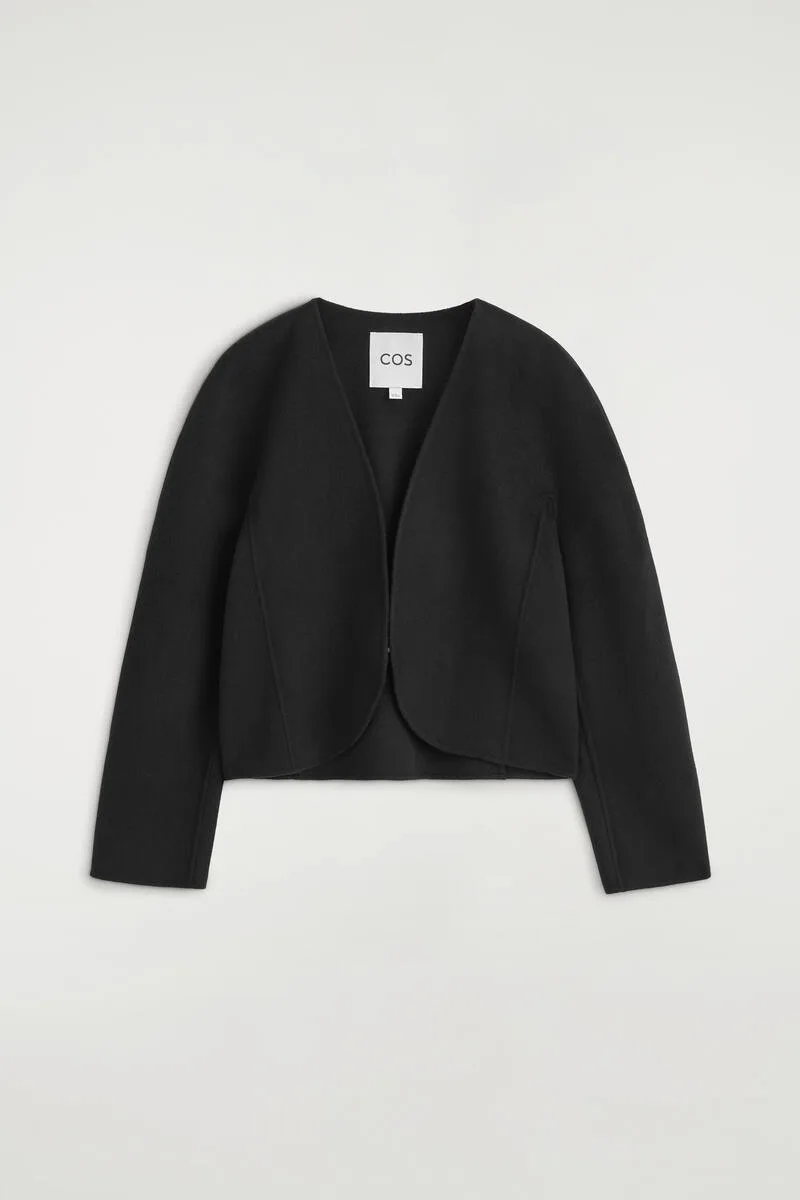 Cropped Double-Faced Wool-Blend Blazer by COS